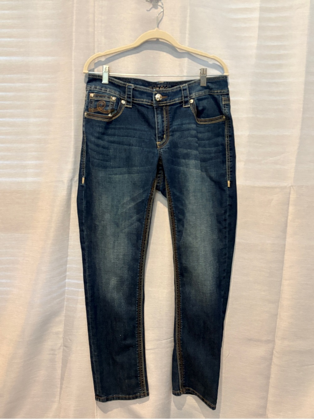 Melissa McCarthy Seven7 Dark Wash Straight Leg Jeans Sz 14W